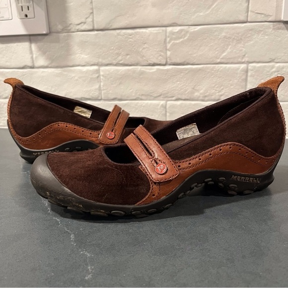 Merrell sz 7.5 Plaza Bandeau espresso suede Maryjane shoes - Picture 3 of 16